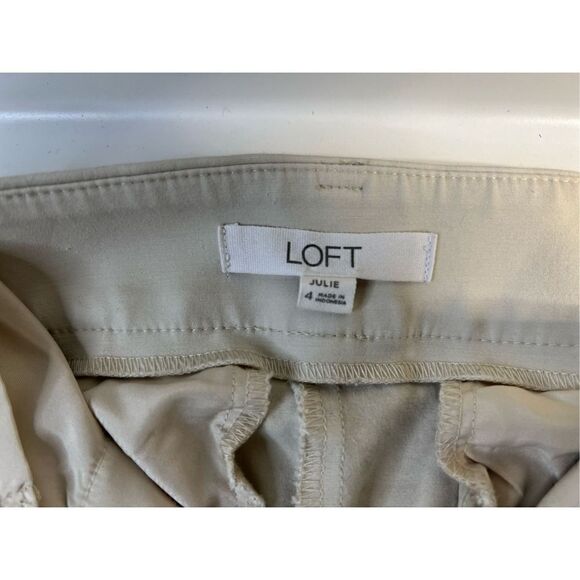 Loft Riviera Slim Pants In Doubleweave Simple Khaki Women’s 4 - Picture 7 of 7
